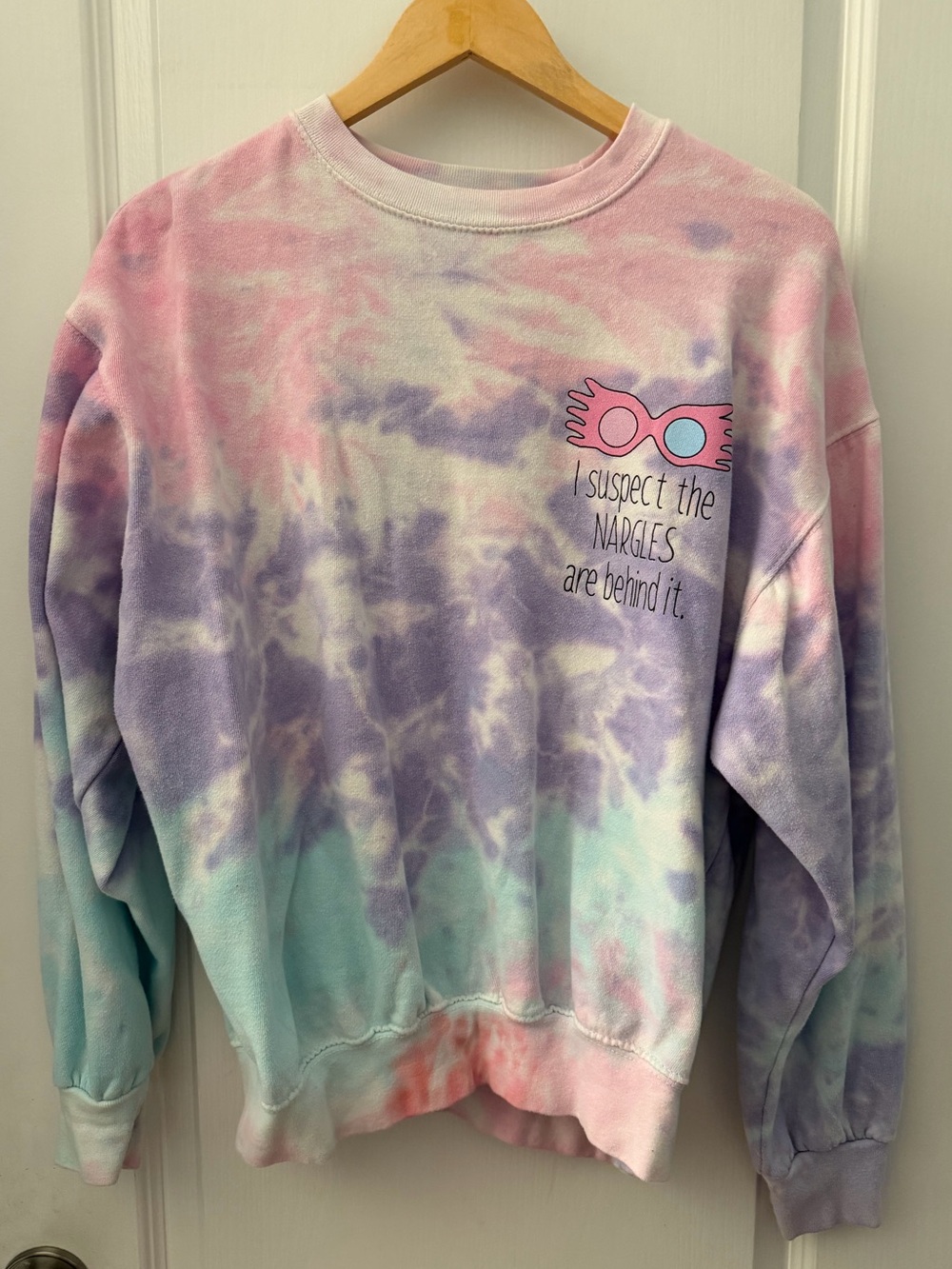 Rebel and Fleur Luna Lovegood Inspired Tie Dye Crewneck Sweatshirt Harry Potter